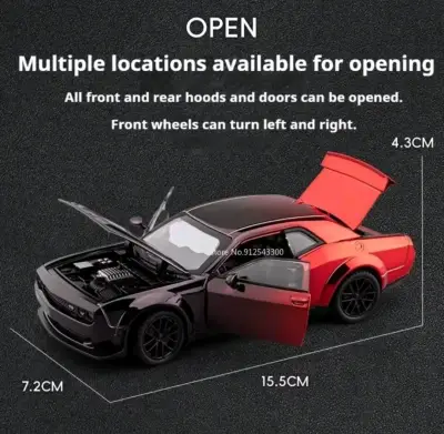 Auto Deportivo Dodge Charger HELLCAT Esc 1:32 - miniatura 6
