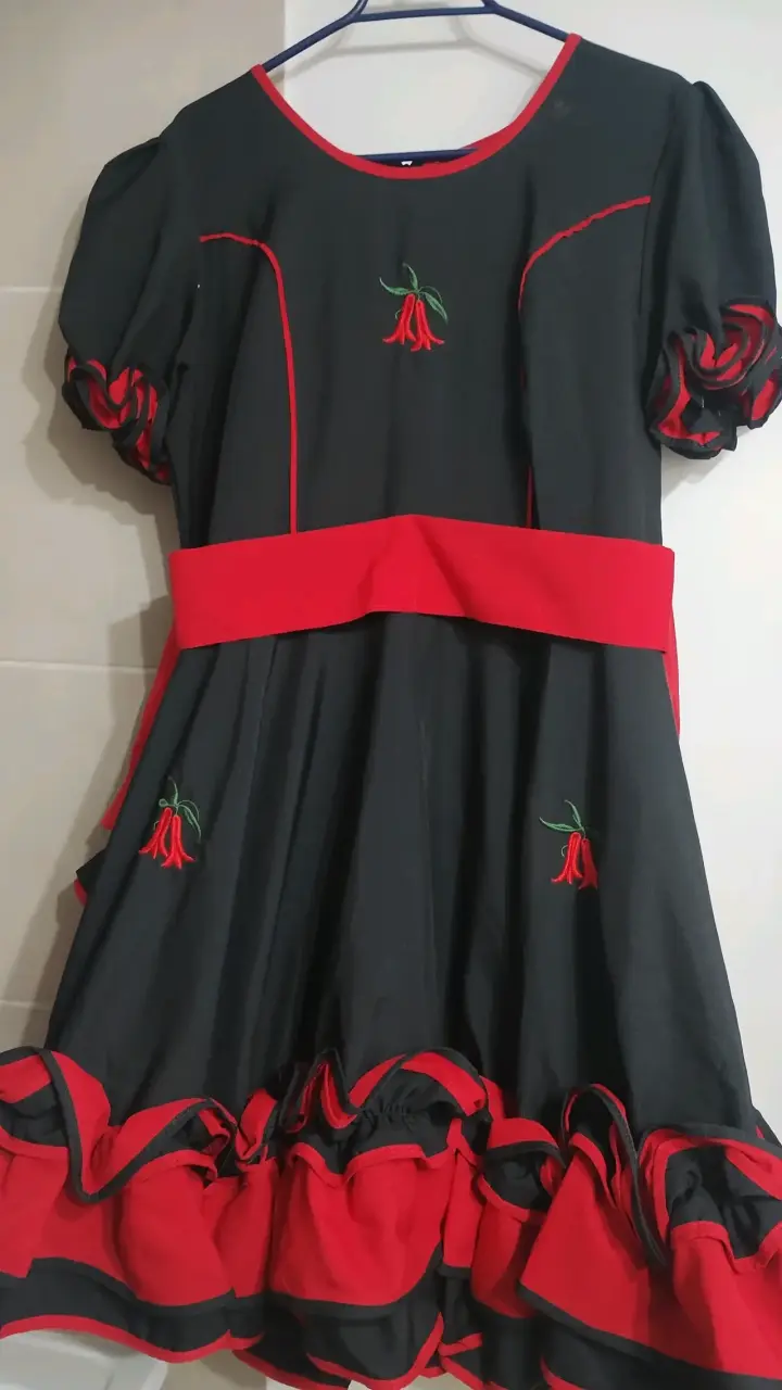 Vestido de Huasa Chilena con Accesorios - 1