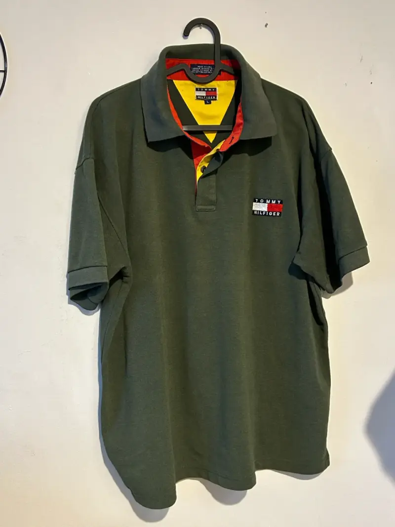 Polera Polo Tommy Hilfiger Verde Talla L - 1