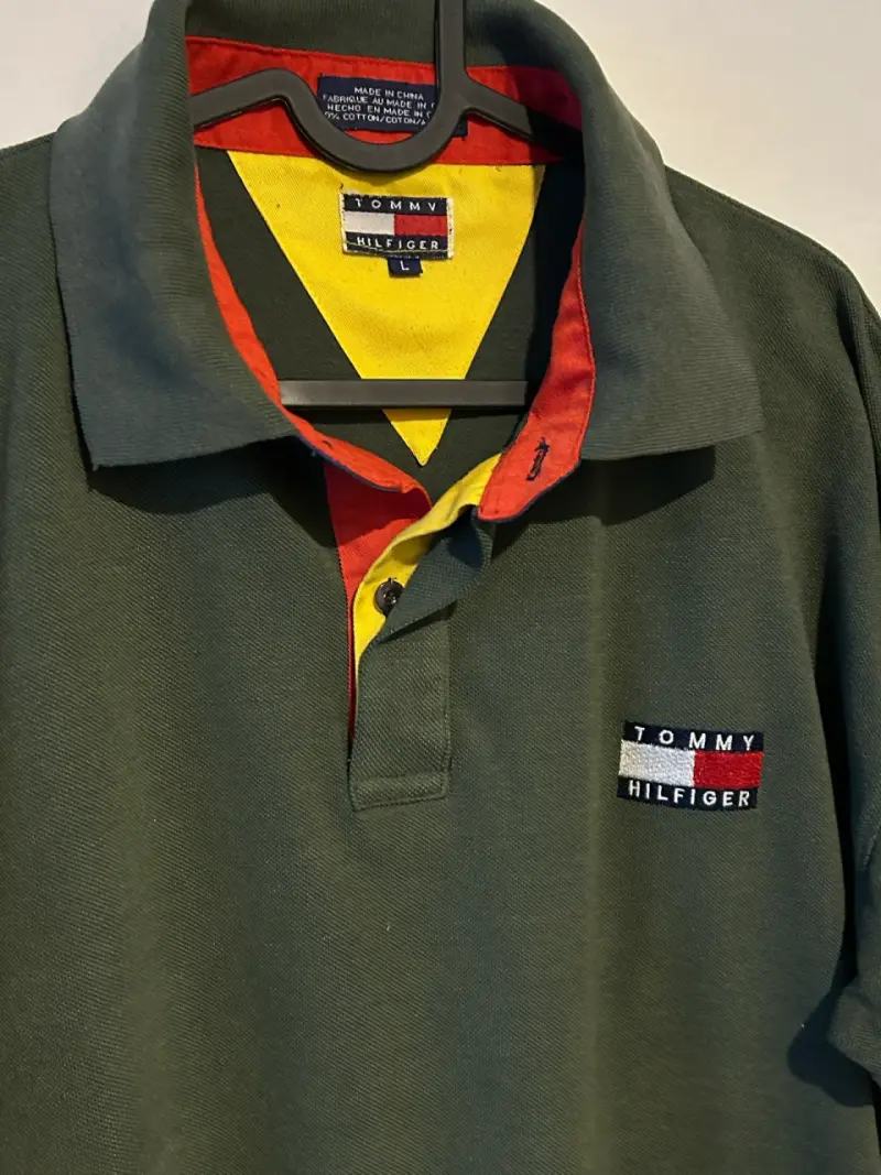 Polera Polo Tommy Hilfiger Verde Talla L - 2
