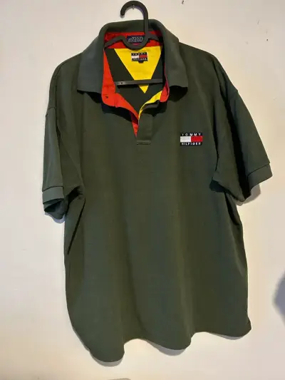 Polera Polo Tommy Hilfiger Verde Talla L - miniatura 5