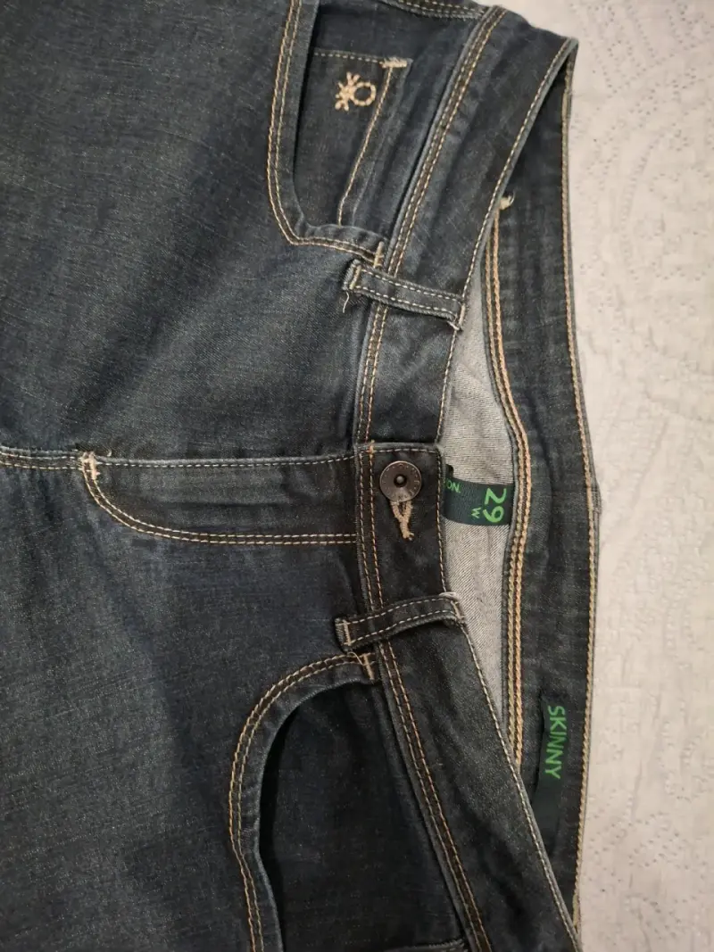 Jeans skinny Benetton azul oscuro mujer - 2