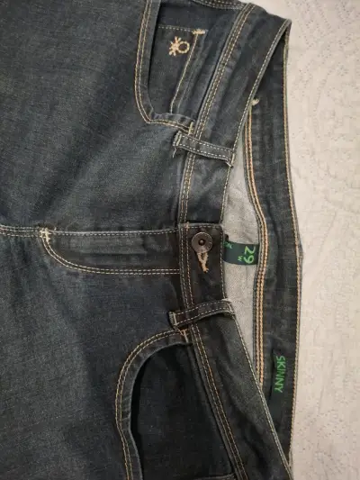 Jeans skinny Benetton azul oscuro mujer - miniatura 2