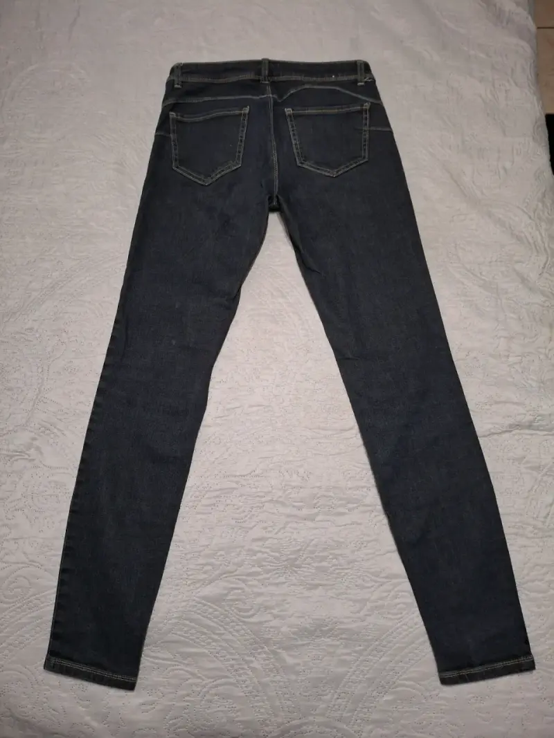 Jeans skinny Benetton azul oscuro mujer - 3
