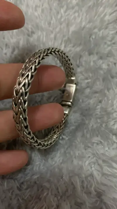 Pulsera de plata trenzada elegante - miniatura 1