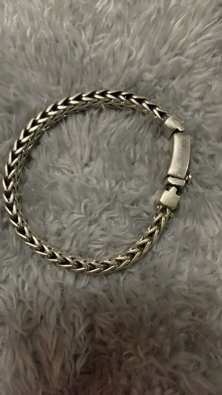 Pulsera de plata trenzada elegante - 2