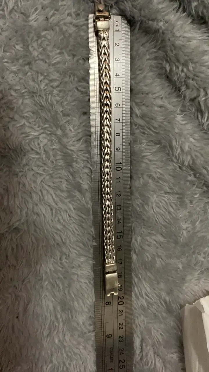 Pulsera de plata trenzada elegante - 4