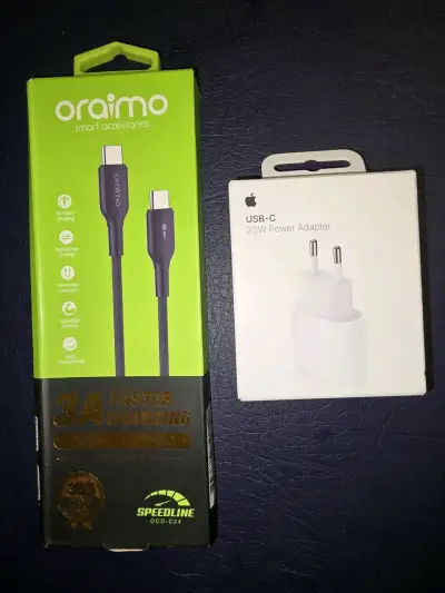 Kit Cable Faster USB-C  y  Cargador Blanco 20W - miniatura 1