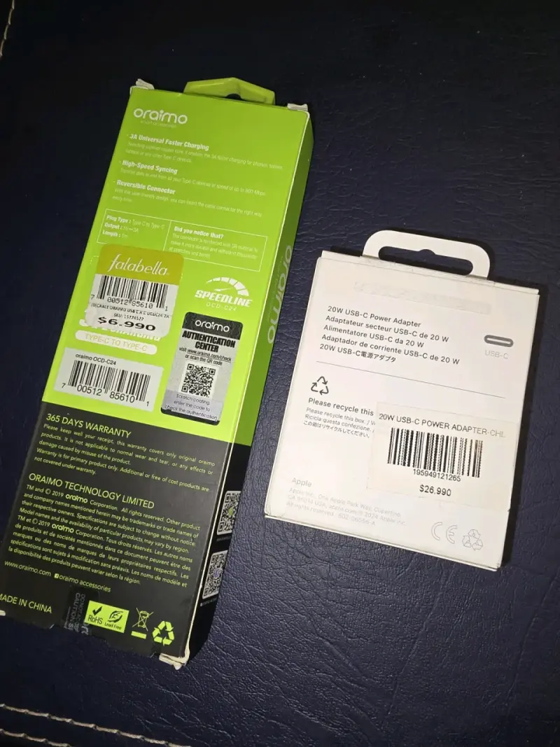 Kit Cable Faster USB-C y Cargador Blanco 20W - 2