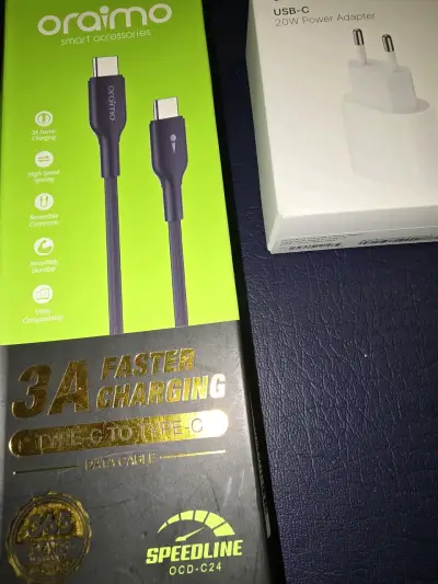 Kit Cable Faster USB-C  y  Cargador Blanco 20W - miniatura 4