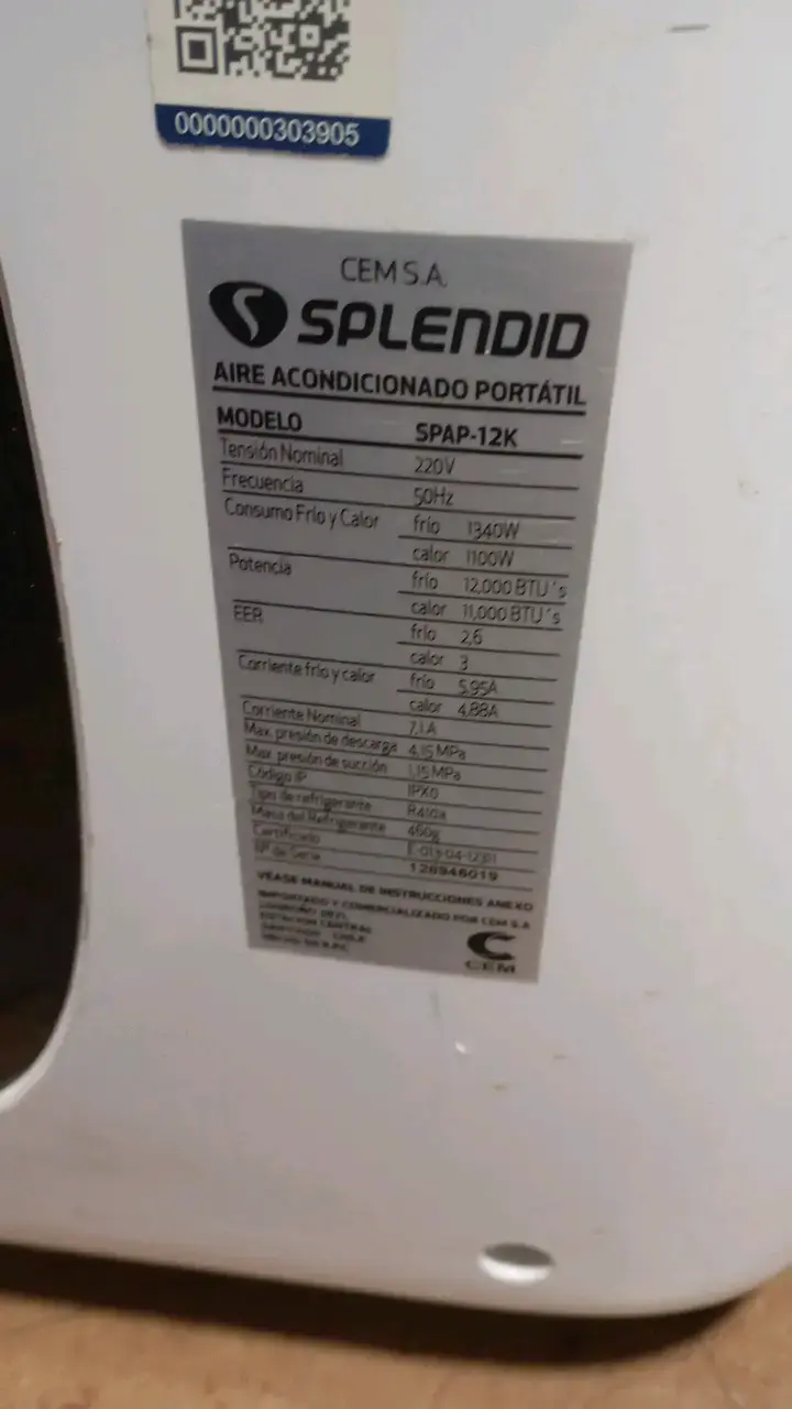 Aire acondicionado portátil Splendid SPAP-12K - 3