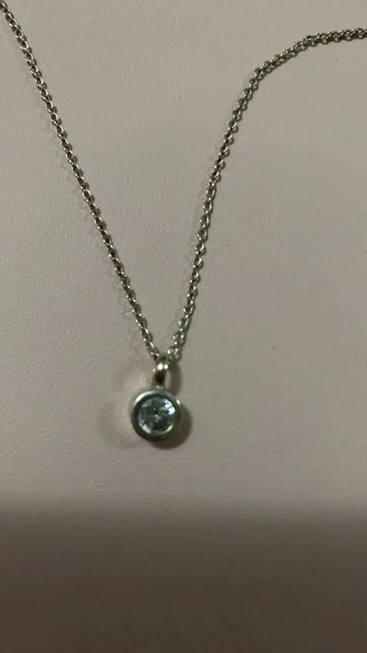 Collar de plata con dije de cristal - 2