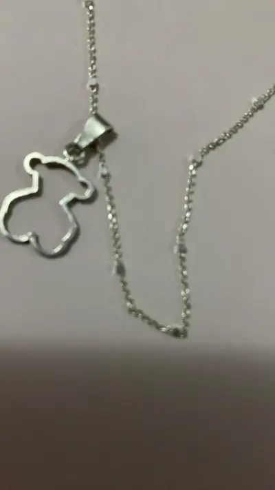 Collar de plata con dije de oso - miniatura 2