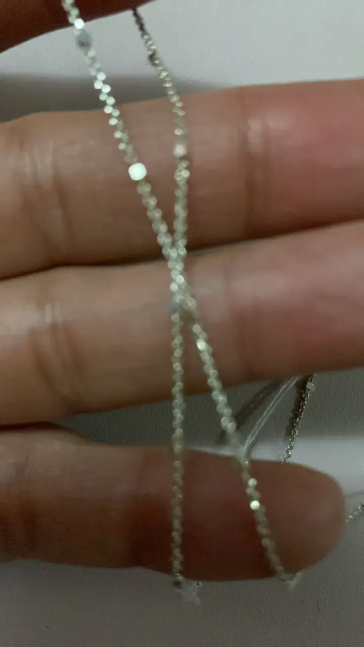 Collar de plata con dije de oso - 3