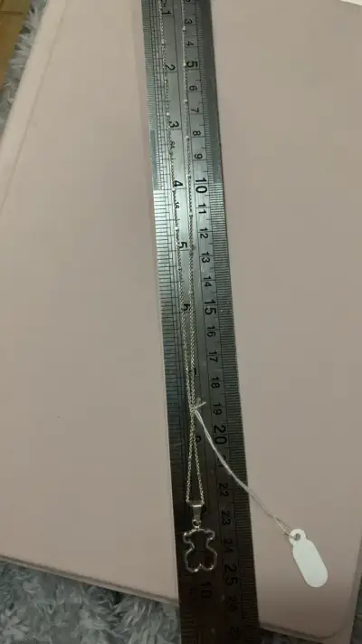 Collar de plata con dije de oso - miniatura 4