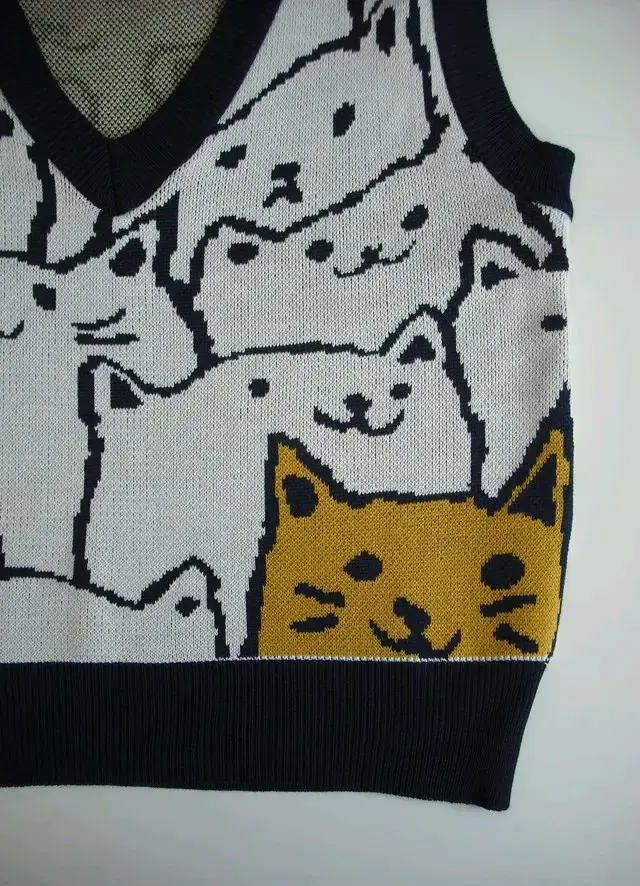 Chaleco sin mangas con diseño de gatos - 2