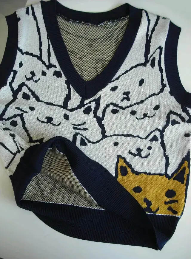 Chaleco sin mangas con diseño de gatos - 3