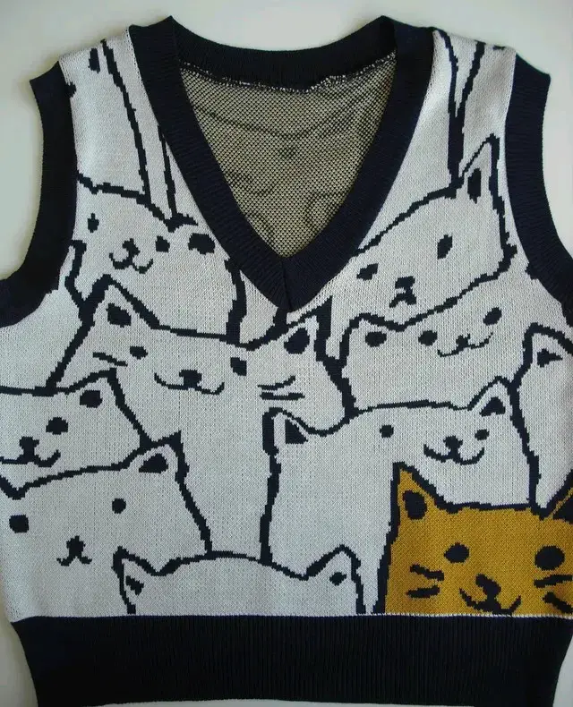 Chaleco sin mangas con diseño de gatos - 5