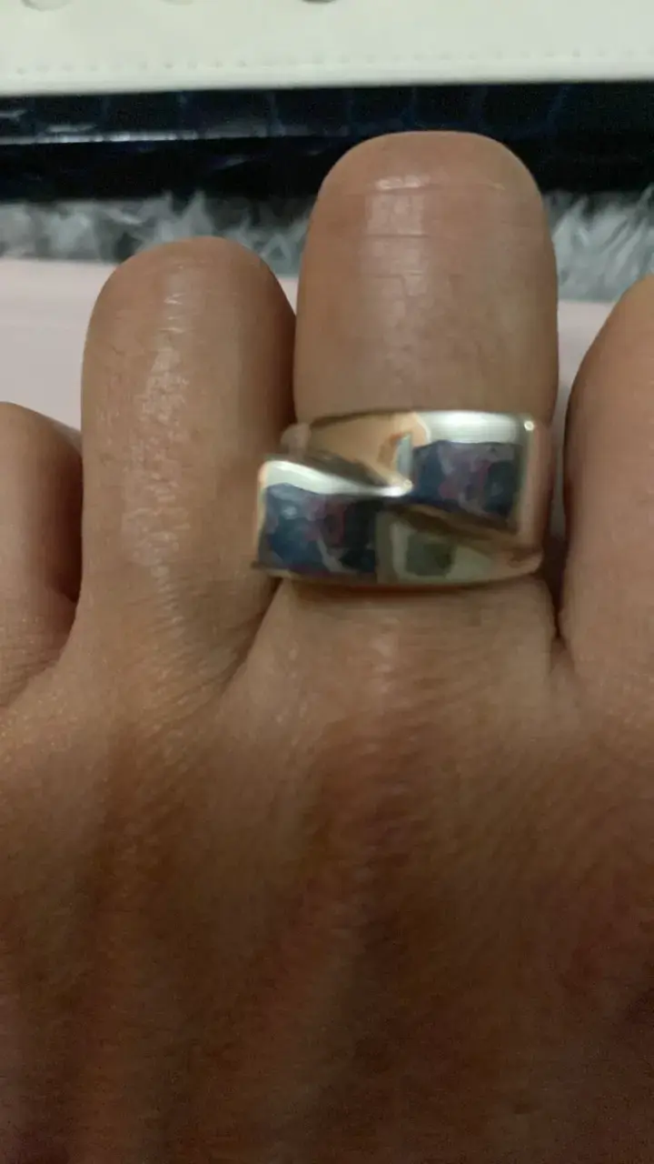 Anillo de plata diseño moderno - 1