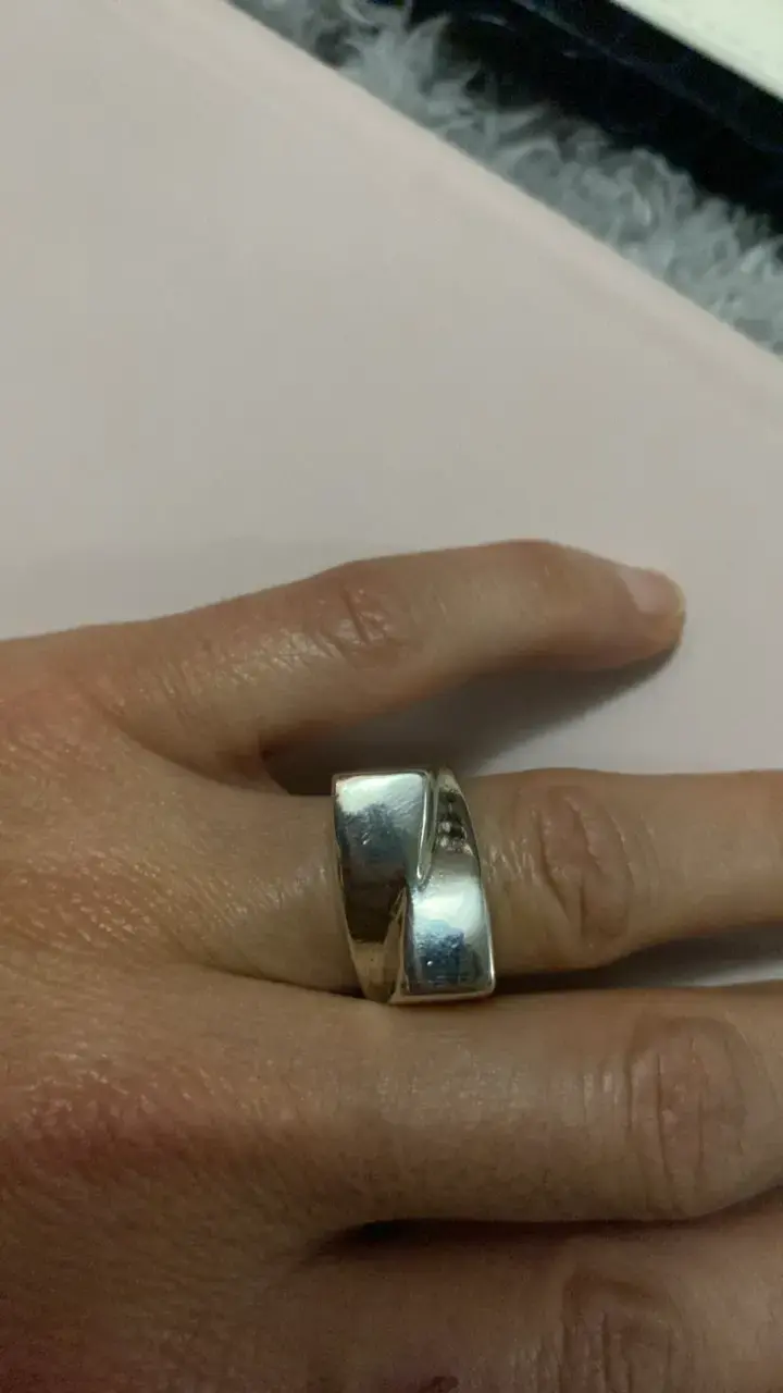 Anillo de plata diseño moderno - 5