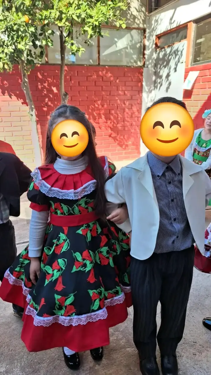 Vestido de huasa chilena para niña con enagua - 2