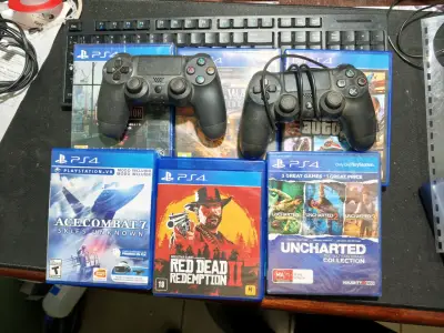 Consola PS4 Slim 1 tera,con juegos y dos controles - miniatura 2