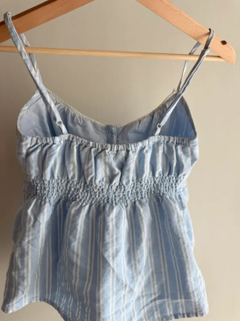 Blusa de tirantes Glassons a rayas celestes - 2