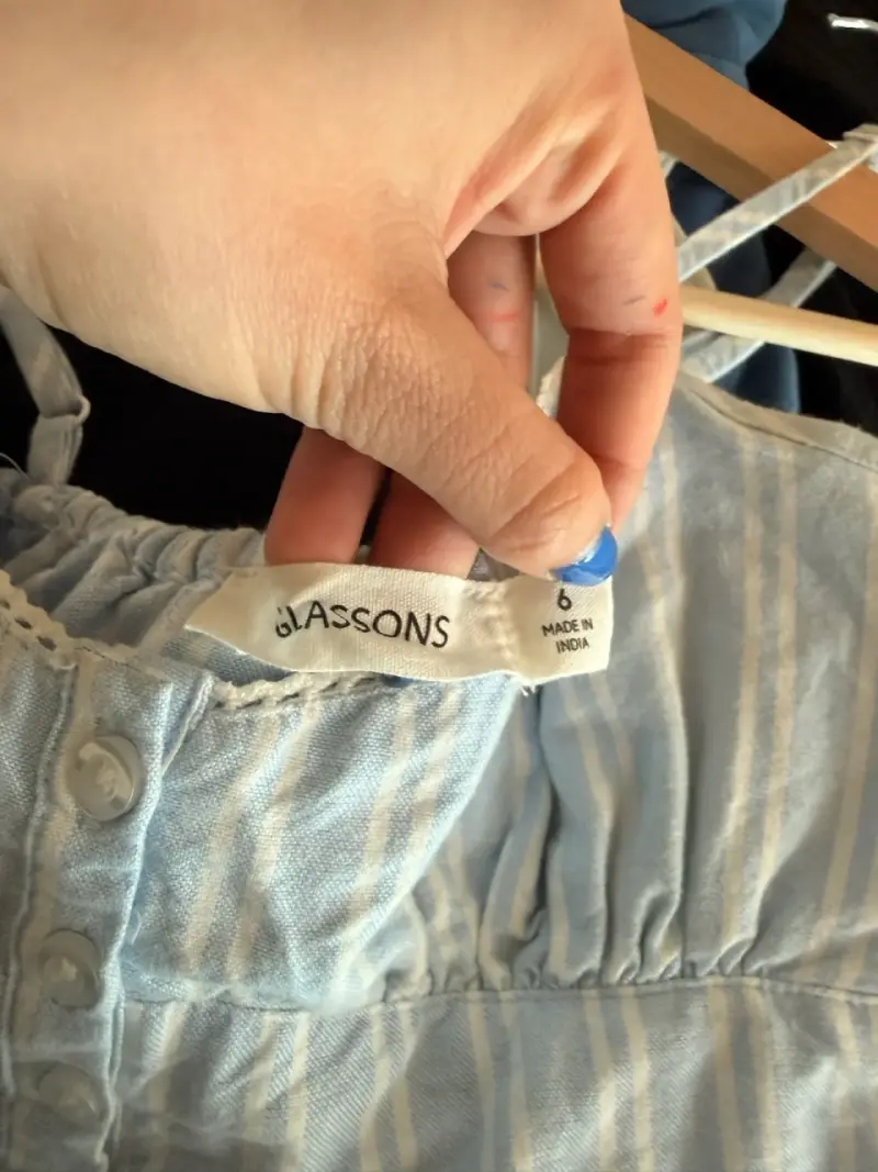 Blusa de tirantes Glassons a rayas celestes - 3
