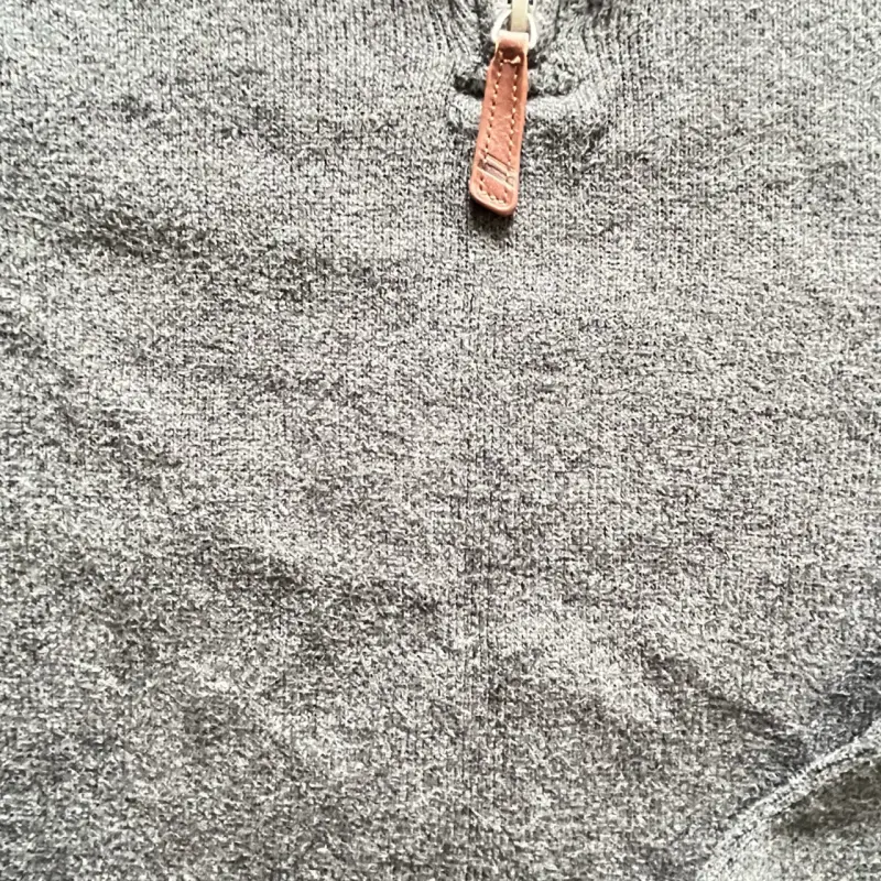 Suéter gris con cierre Land's End para hombre - 4