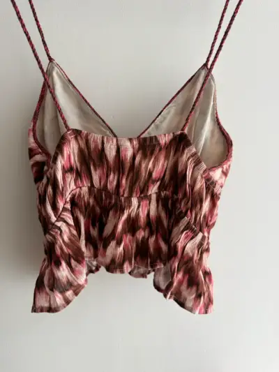 Top de tirantes estampado H&M en tonos marrones - miniatura 2