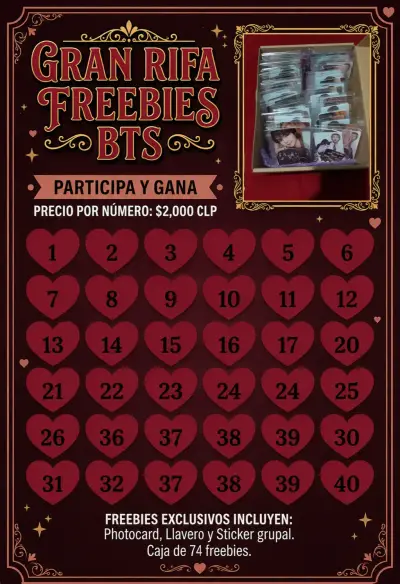 Rifa de freebies de bts, llaveros hecho a mano - miniatura 1