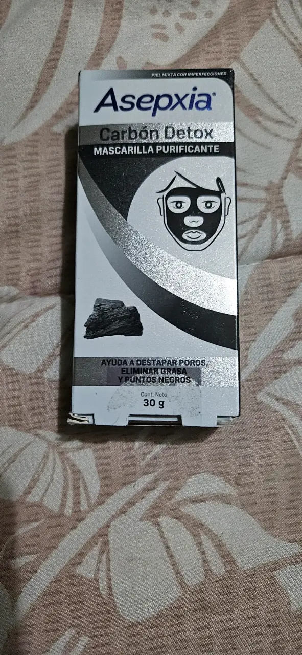 Mascarilla Purificante Asepxia Carbón Detox 30g