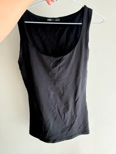 Polera sin mangas negra Zara - miniatura 1