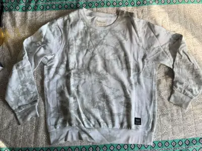 Polerón tie-dye gris claro para hombre - miniatura 1