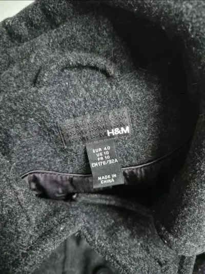 Abrigo gris oscuro H&M para mujer - miniatura 2