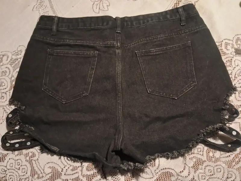 Shorts de mezclilla negros - 2