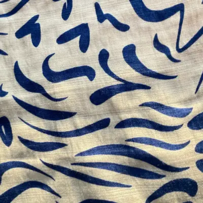 Camisa de verano estampada azul y blanca Primark - miniatura 3