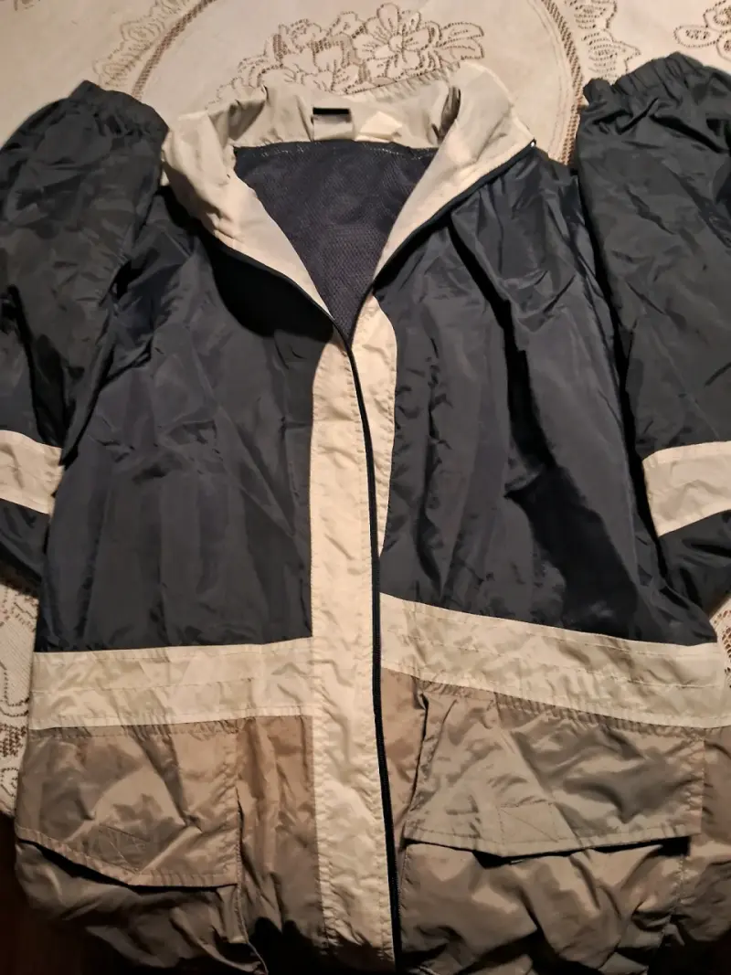 Chaqueta impermeable bicolor para hombre - 2