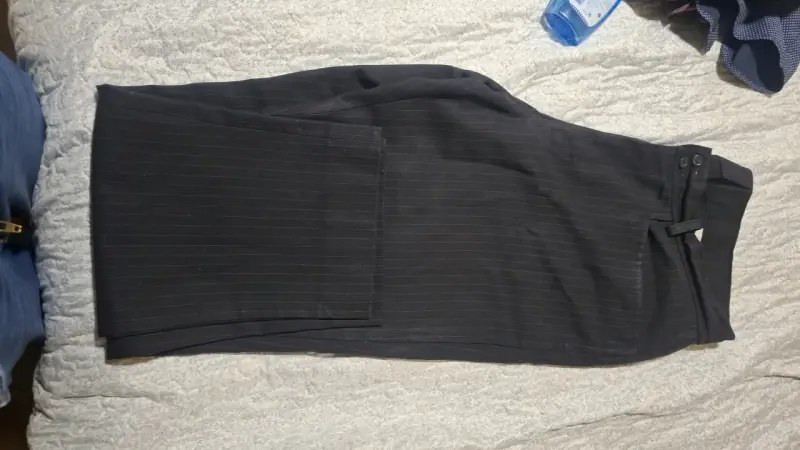 Pantalón de Huaso negro a rayas para hombre talla - 2
