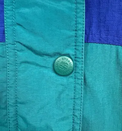 Cortaviento Columbia verde y azul para mujer - miniatura 3