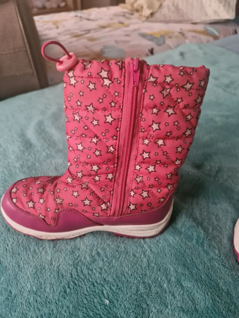 Botas de nieve para niña color rosa con estrellas - 4