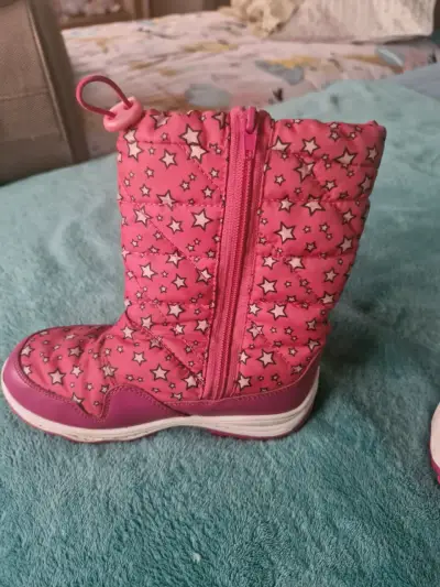 Botas de nieve para niña color rosa con estrellas - miniatura 4