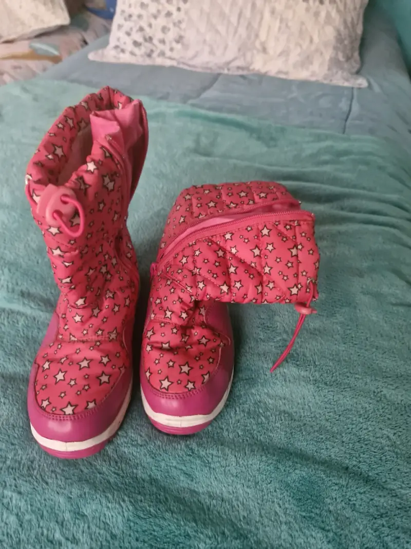 Botas de nieve para niña color rosa con estrellas - 6