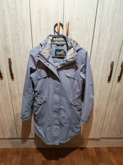 Parka Doite gris con capucha y forro térmico - miniatura 2