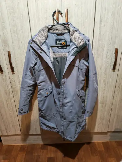 Parka Doite gris con capucha y forro térmico - miniatura 3