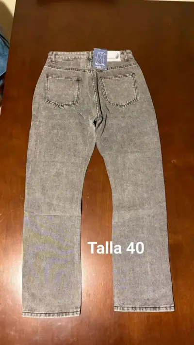 Jeans grises talla 40 unisex - miniatura 2