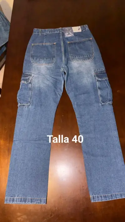 Pantalones cargo de mezclilla talla 40 - miniatura 2