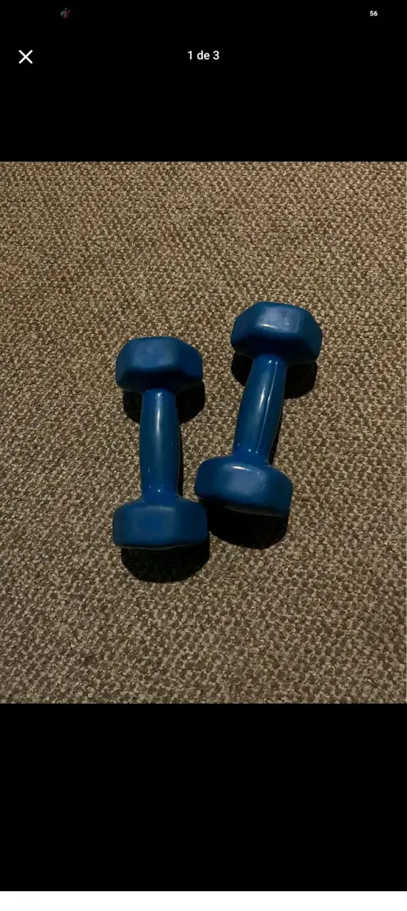 Mancuernas de Vinilo Azules 3 kg - 1