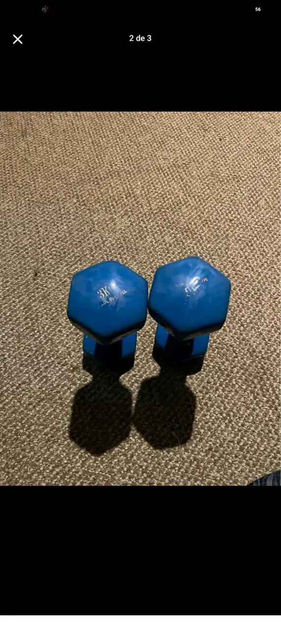 Mancuernas de Vinilo Azules 3 kg - 2