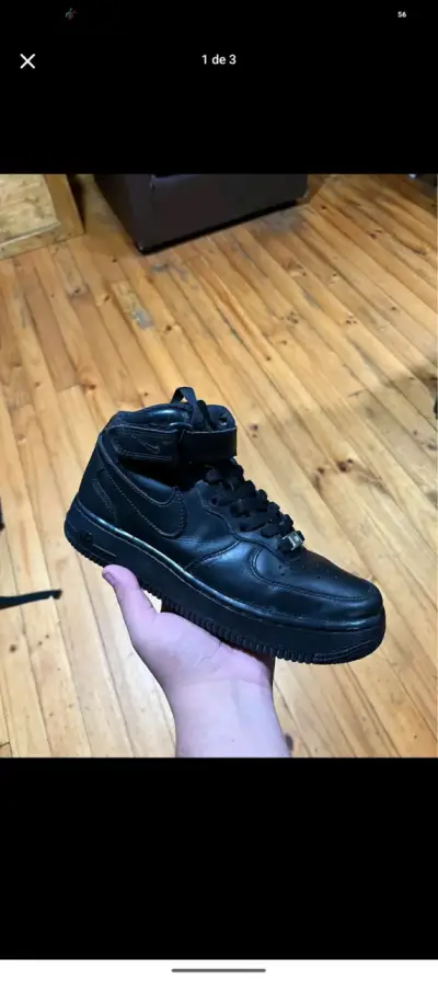 Zapatillas negras Nike Air Force - miniatura 1